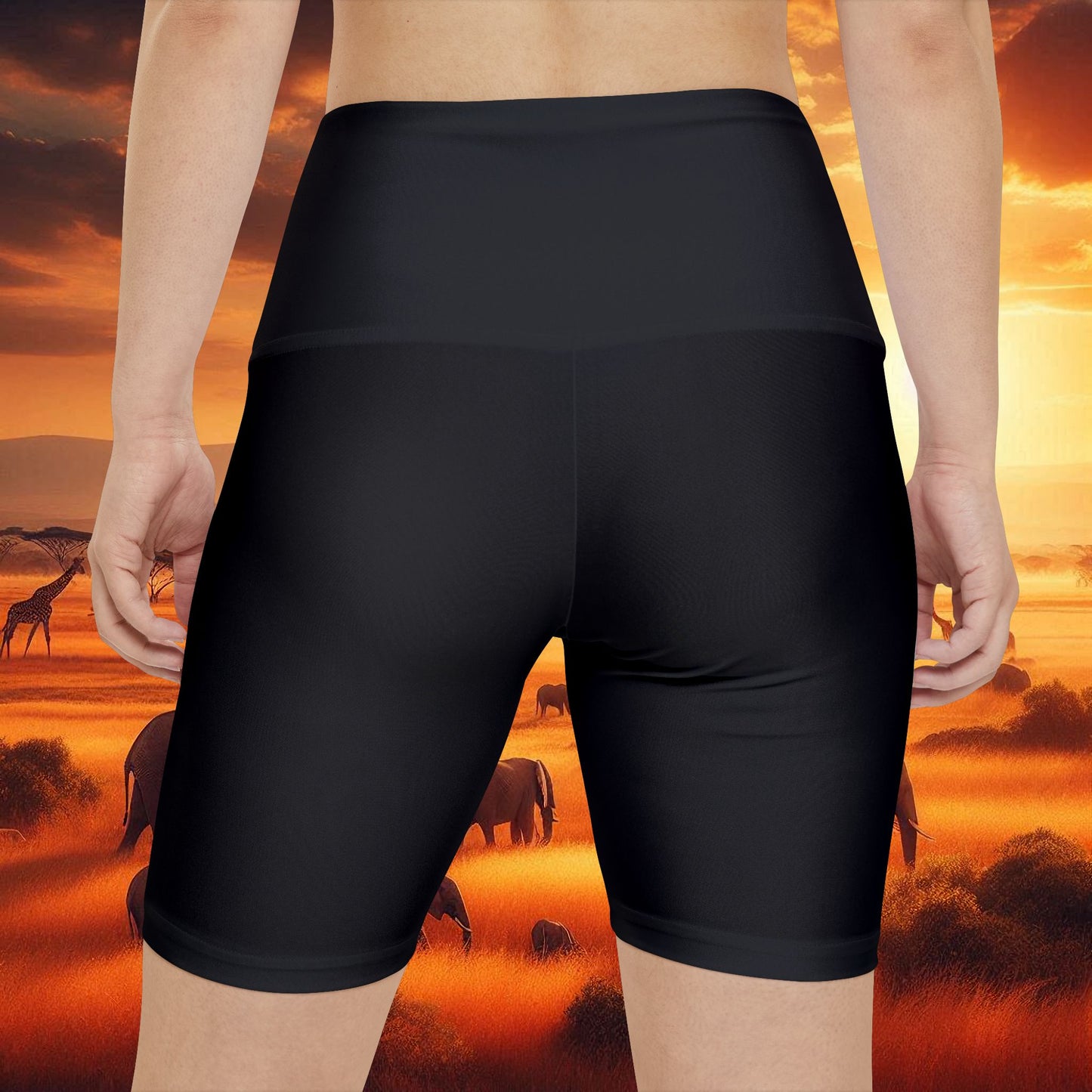 Ye Fleet Black Biker Shorts - Women's Workout Shorts