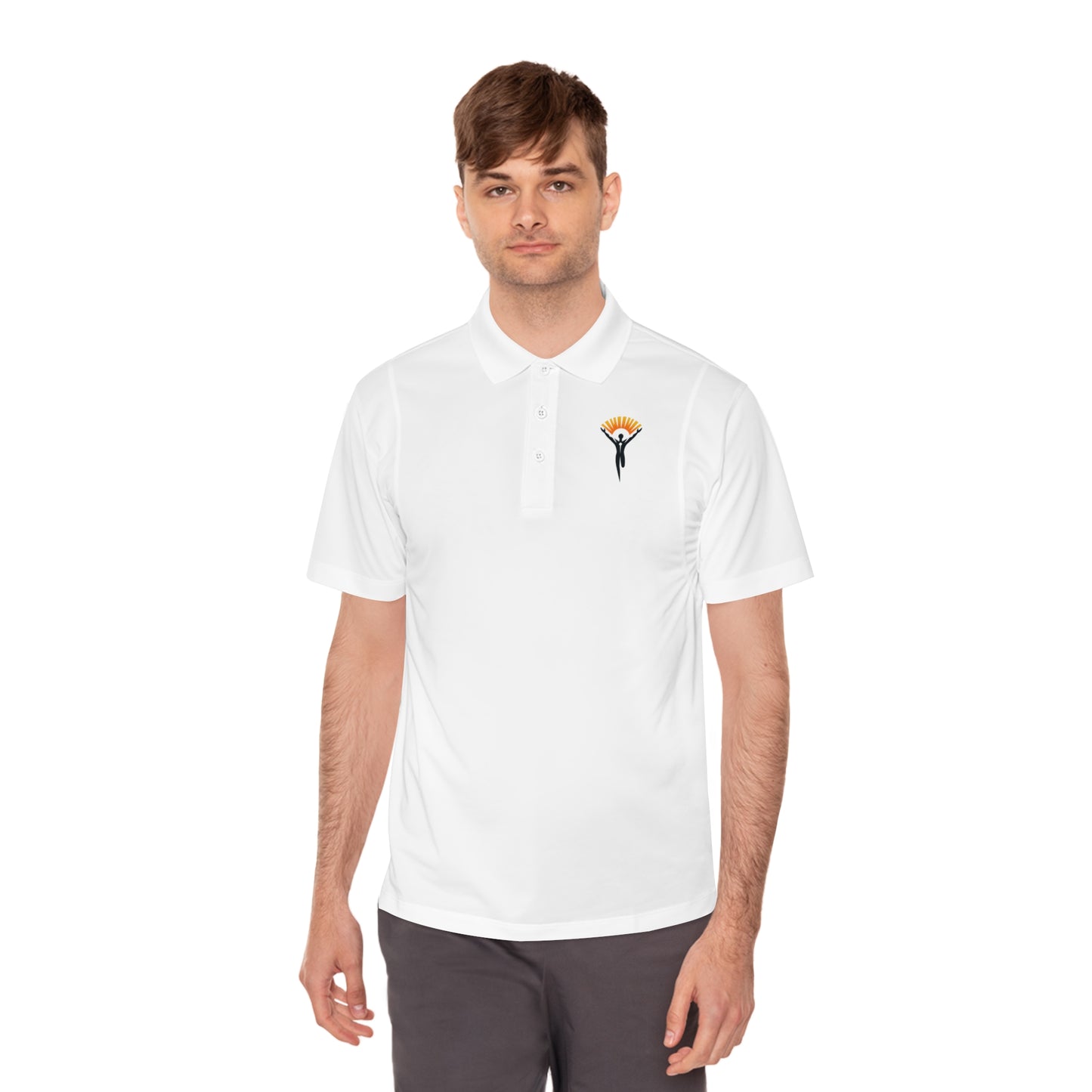 Ye Fleet White Men's Sport Polo Shirt