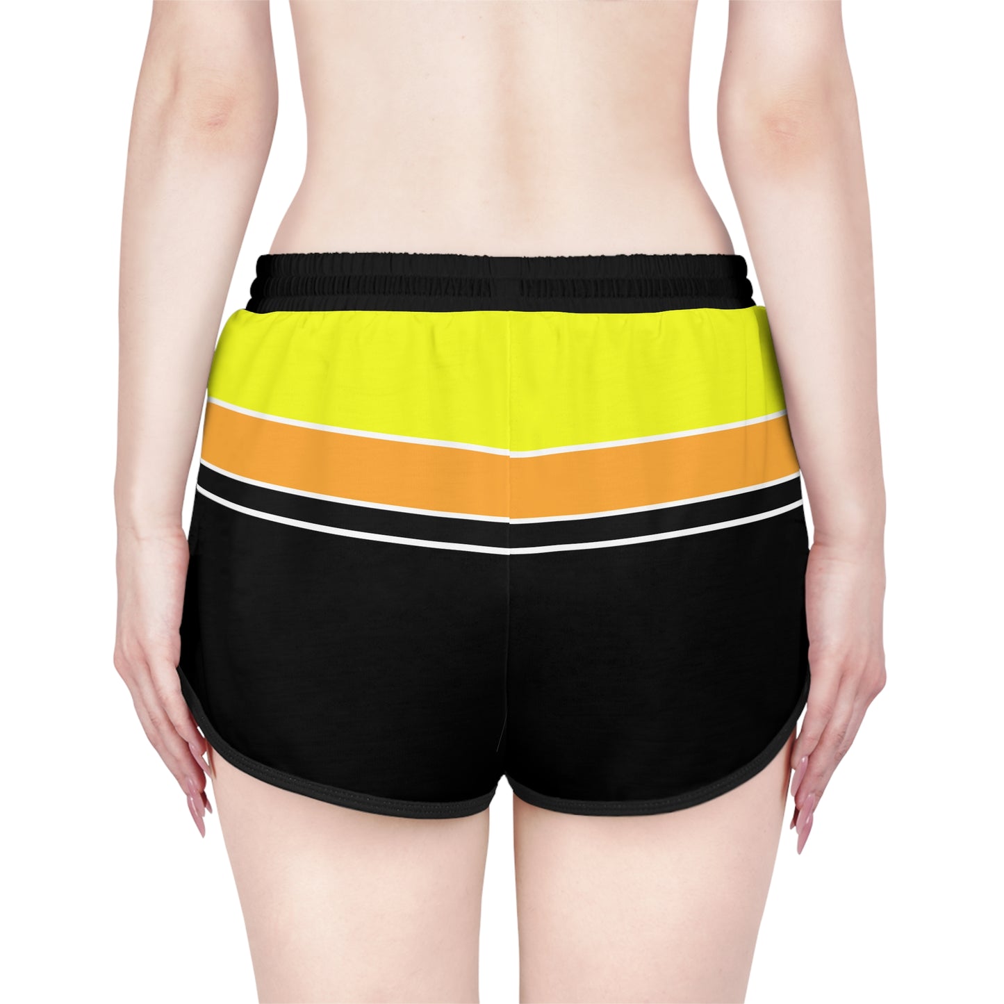 Ye Fleet Black Striped Women's Relaxed Shorts Vertical Striped (AOP)