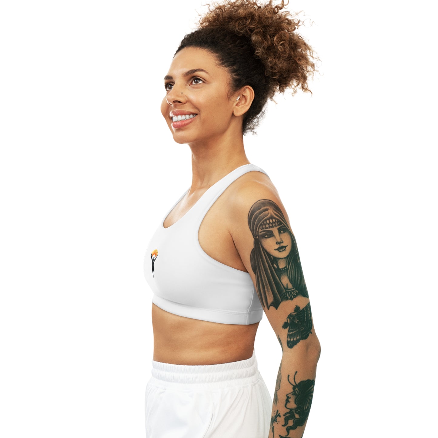 Te Fleet White Sports Bra