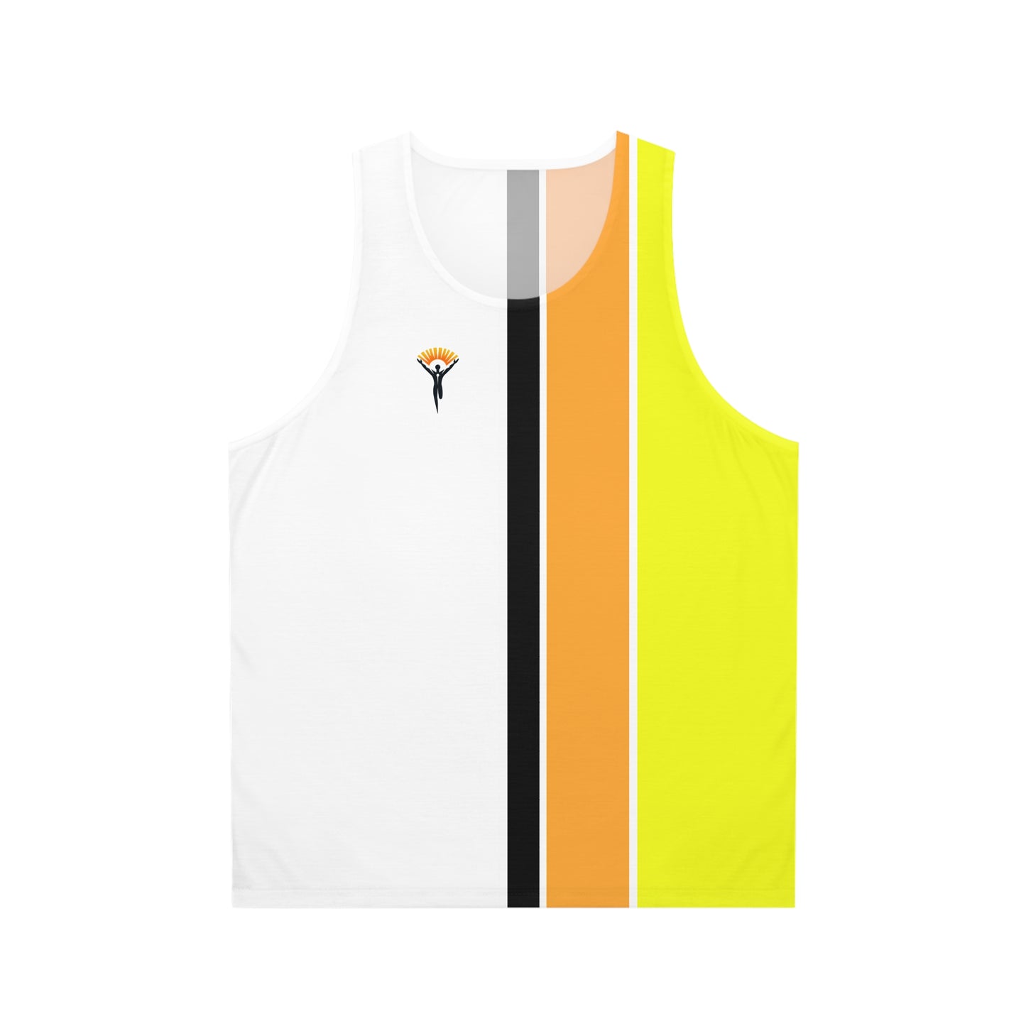 Ye Fleet Vertical Stripes on White Vertical Striped Unisex Tank Top (AOP)