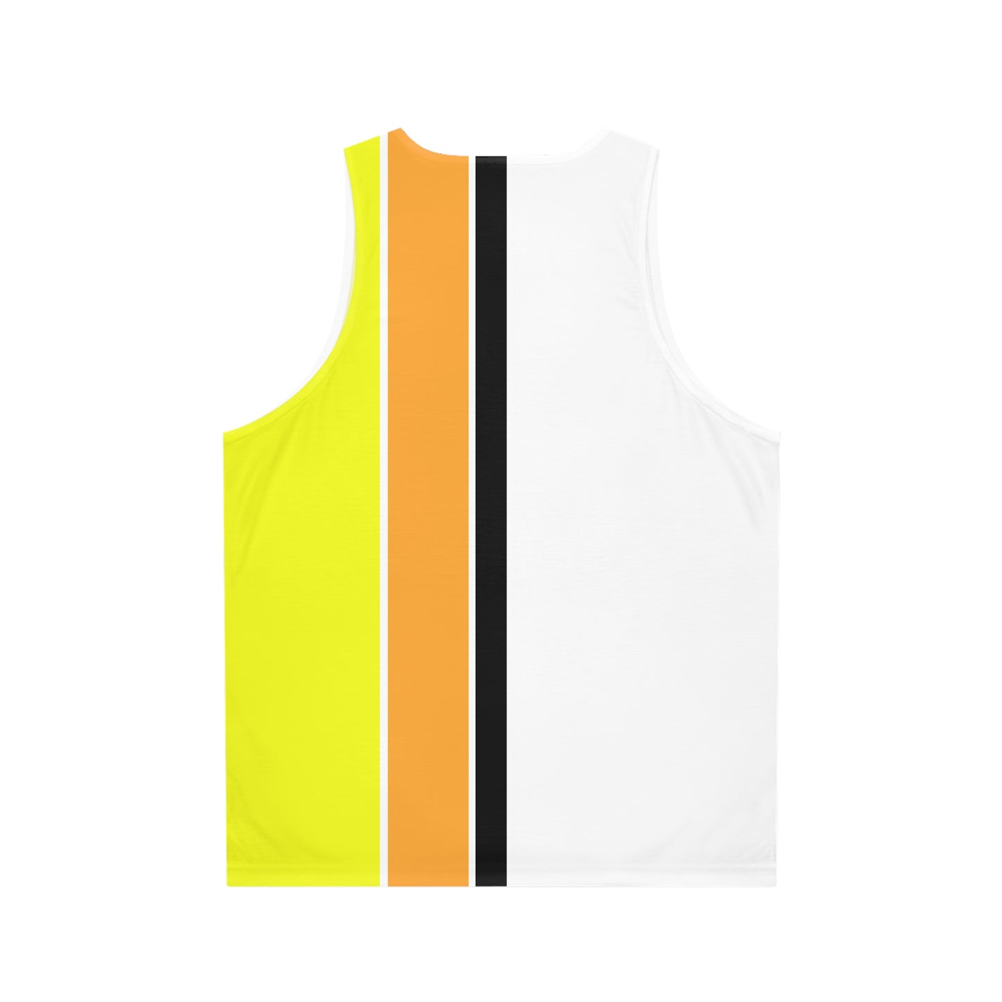 Ye Fleet Vertical Stripes on White Vertical Striped Unisex Tank Top (AOP)