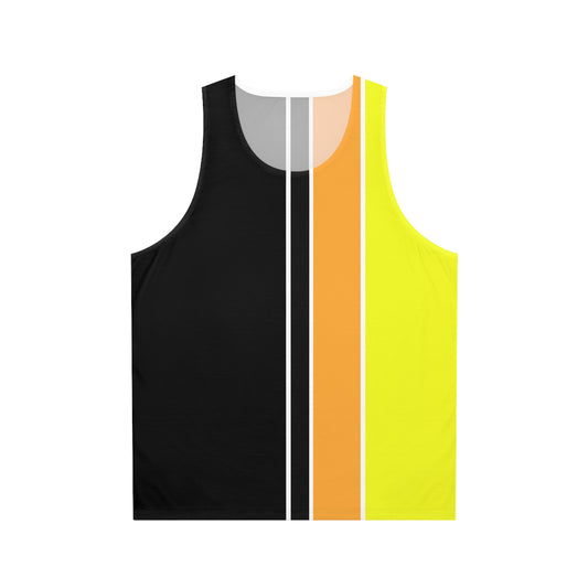 Ye Fleet Black Vertical Striped Unisex Tank Top (AOP)