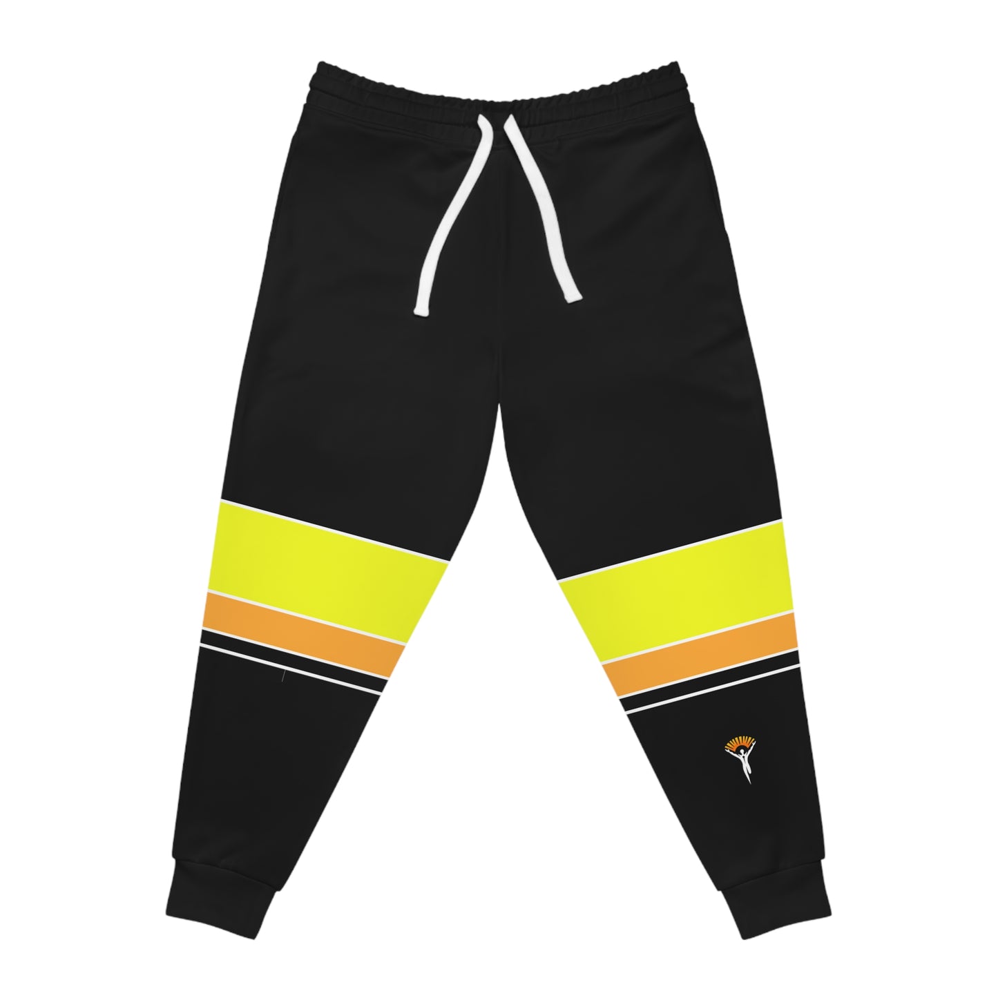 Ye Fleet Black with yellow stripes Athletic Joggers