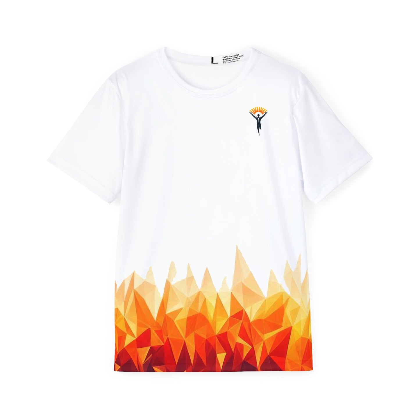 Flame on white Men's Sports Jersey (AOP)