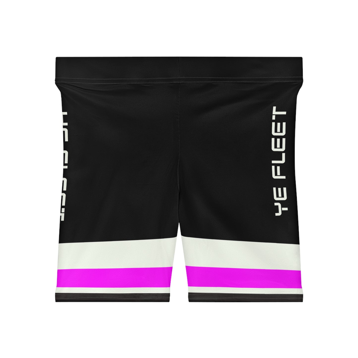 Ye Fleet Cycling Pink Stripes Biker Shorts