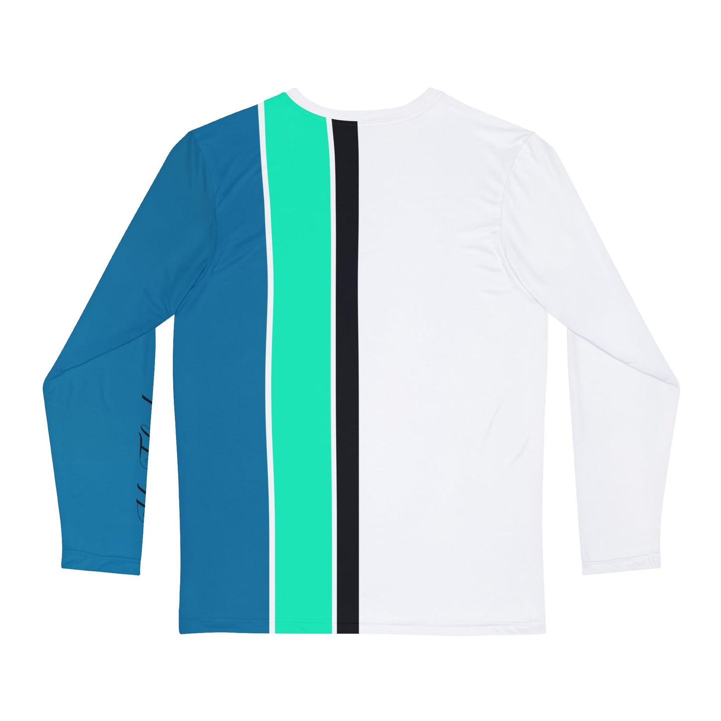 Ye Fleet Vertical striped on White Aruba Collection Men's Long Sleeve Shirt