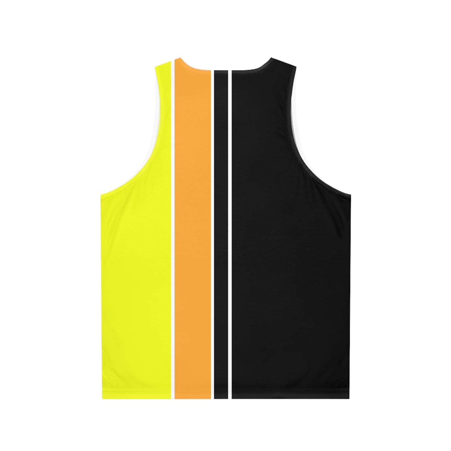 Ye Fleet Black Vertical Striped Unisex Tank Top (AOP)