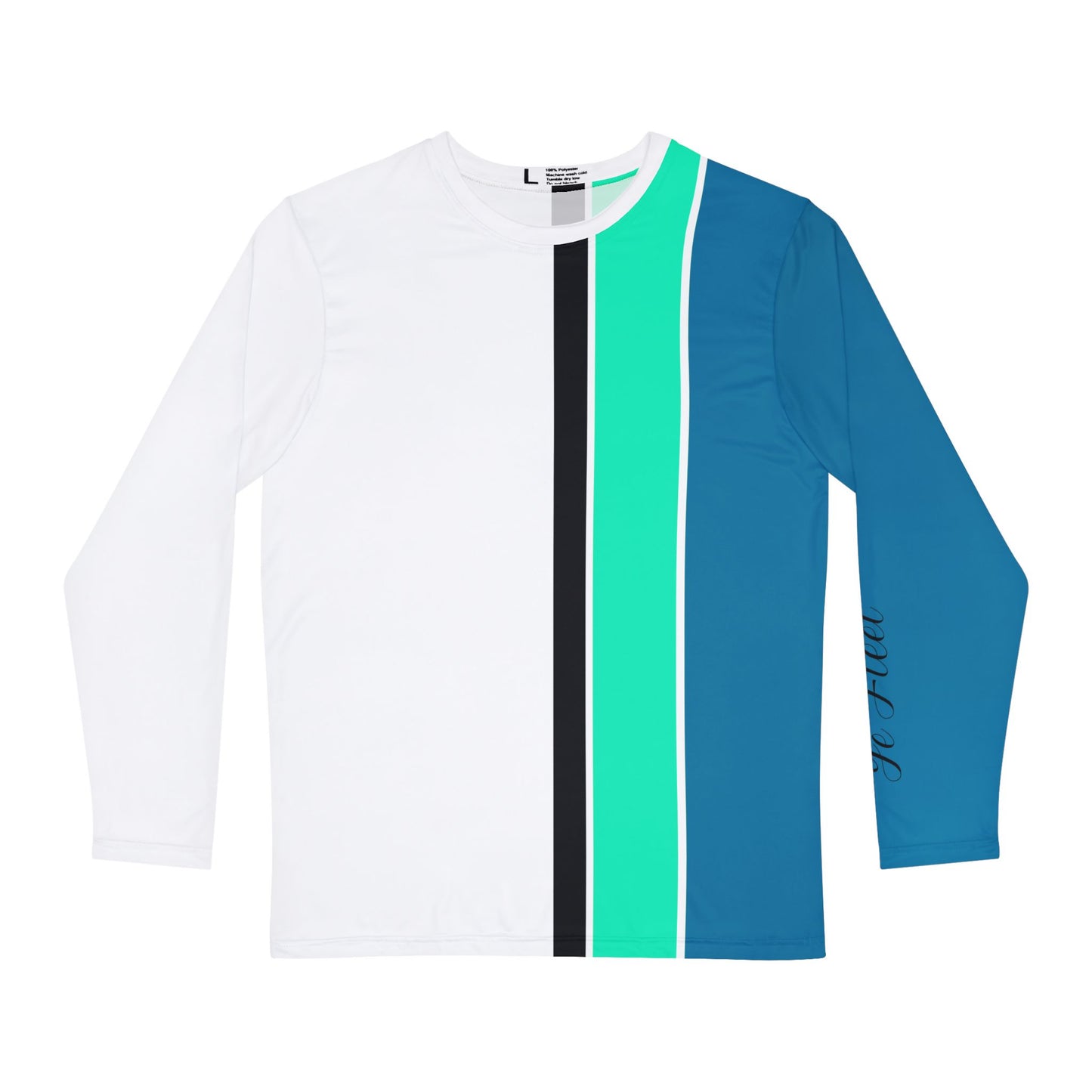 Ye Fleet Vertical striped on White Aruba Collection Men's Long Sleeve Shirt