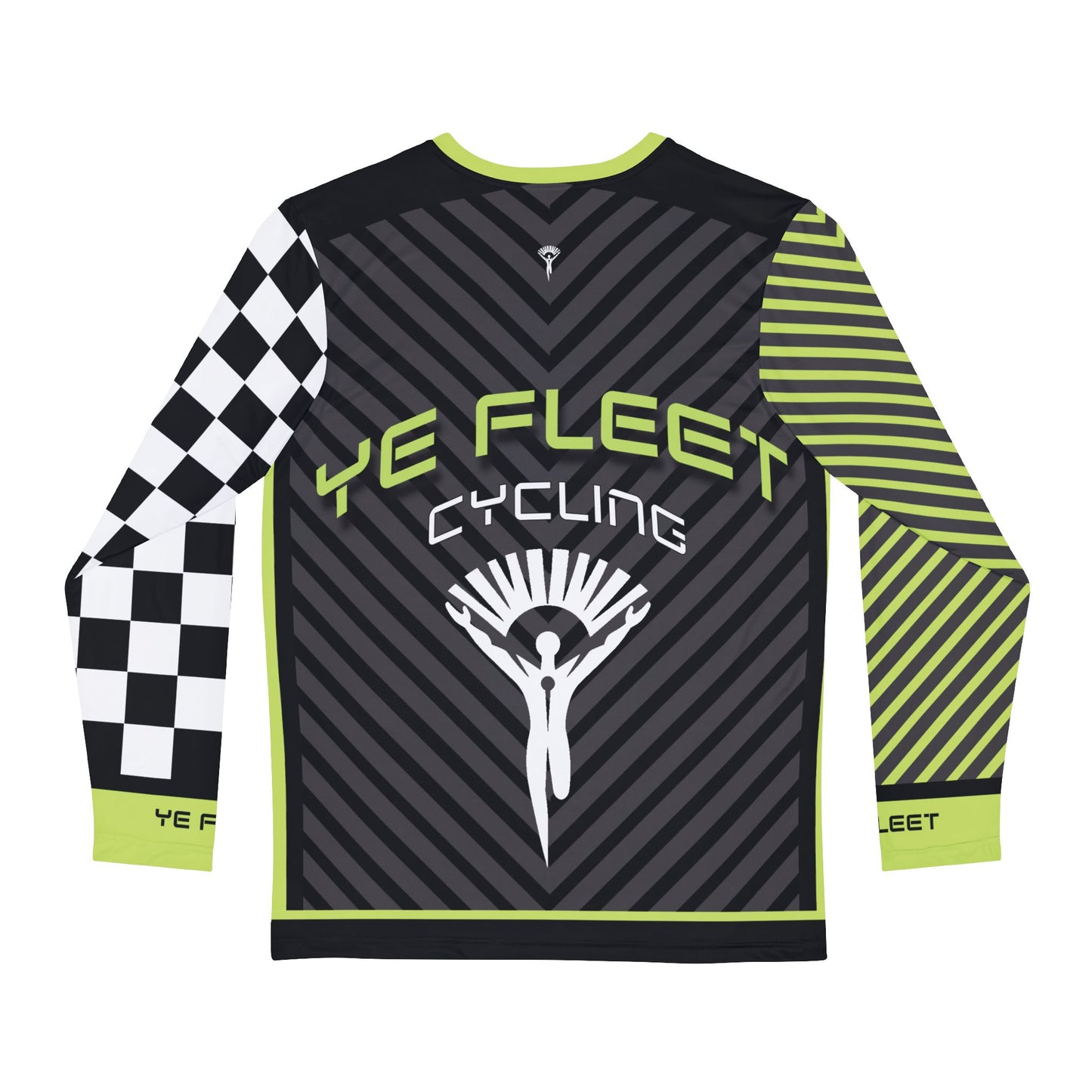 Ye Fleet Cycling Green Stripes Long Sleeve Shirt